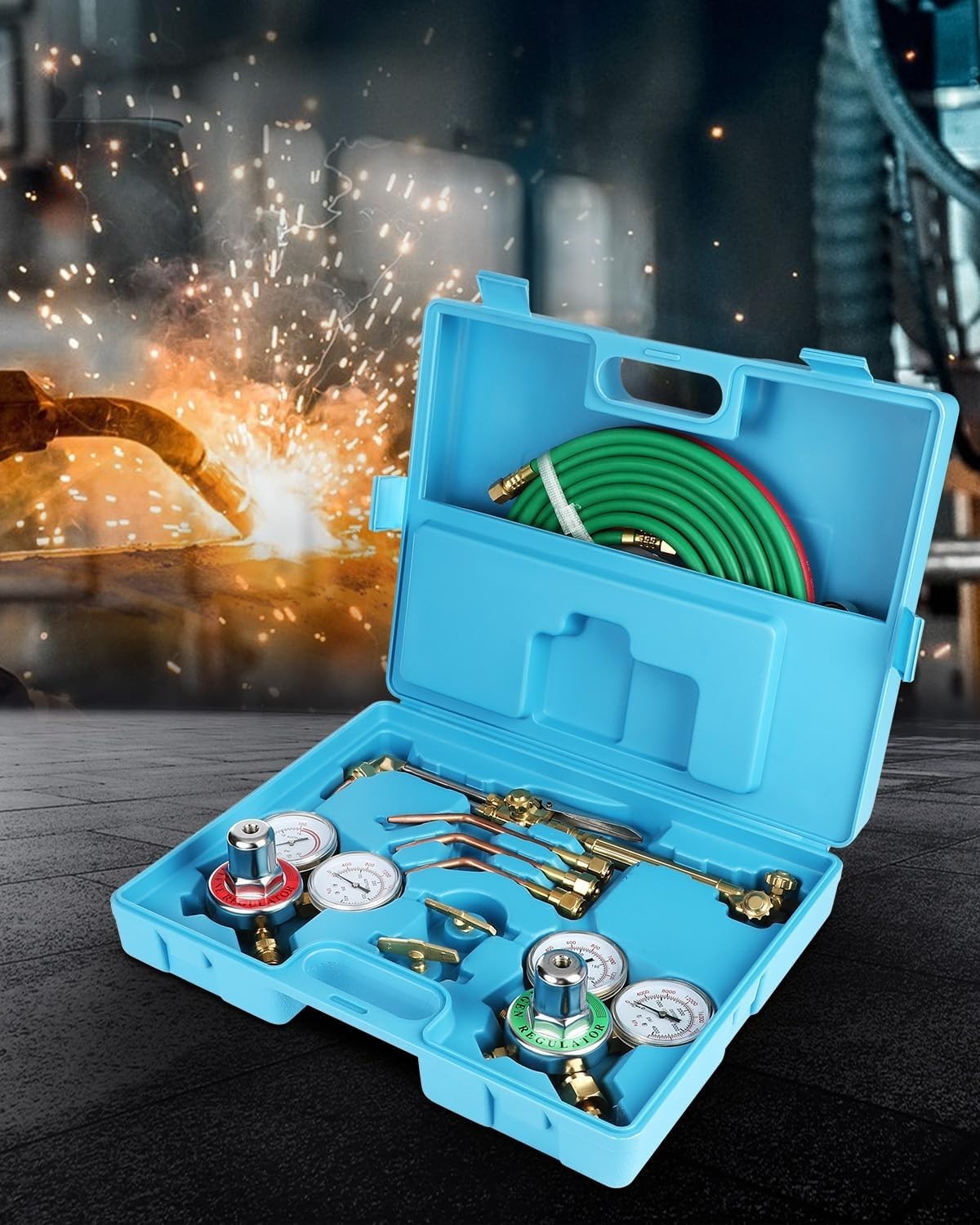 Oxygen Acetylene Torch Kit, Cutting Torch and Welding Kit, Oxy Gas Welding Cutti