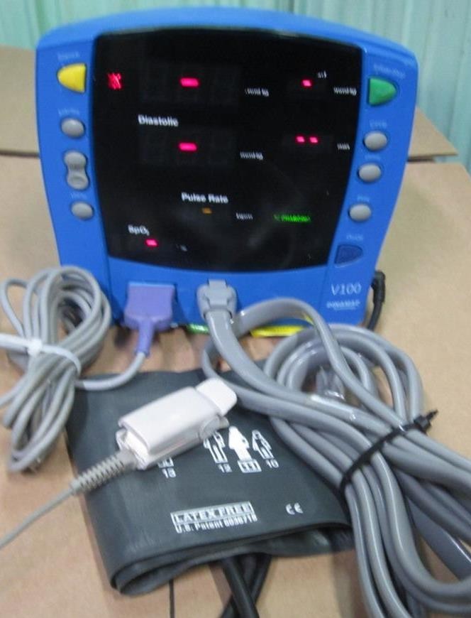 GE CareScape V100 Vital Signs Monitor NIBP Nellcor SpO2pole mount printer