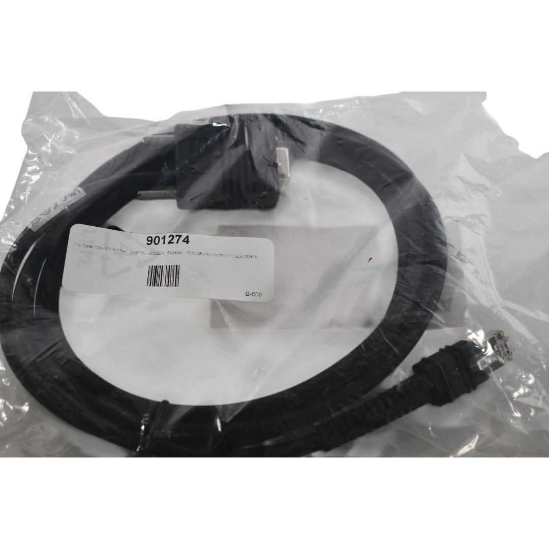 NEW Zebra CBA-R07-S07PAR RS232 DB9 Female 7ft Straight Scanner Cable 12V
