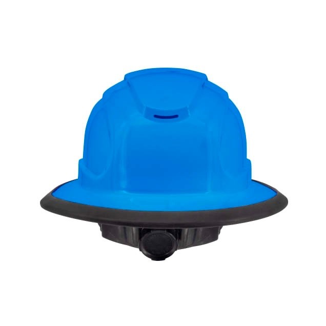 HD Blue Full Brim Hard Hat with 6 Point Suspension With Chin Strap
