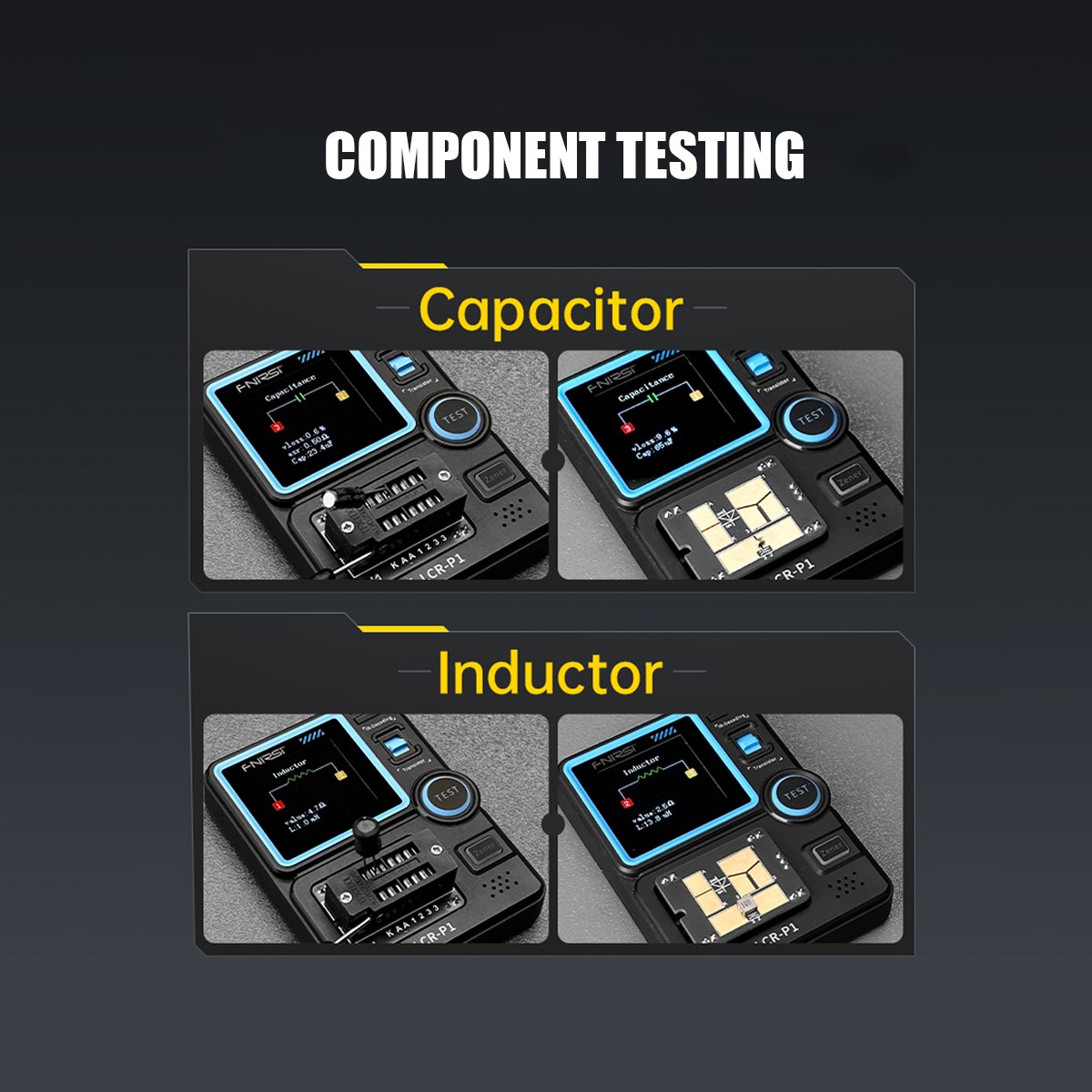 FNIRSI LCR-P1 Transistor Tester Diode Triode MOSFET NPN PNP SMD LCR ESR Meter·