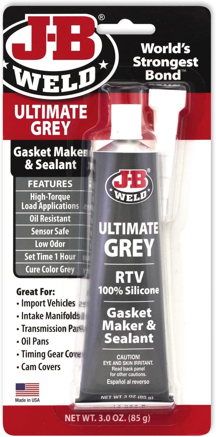 J-B Weld 32329 Ultimate Black RTV Silicone Gasket Maker and Sealant – 3 oz. – Bl