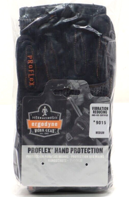 Ergodyne Proflex #9015 Vibration Reducing Work Gloves Size Medium M-9015 New