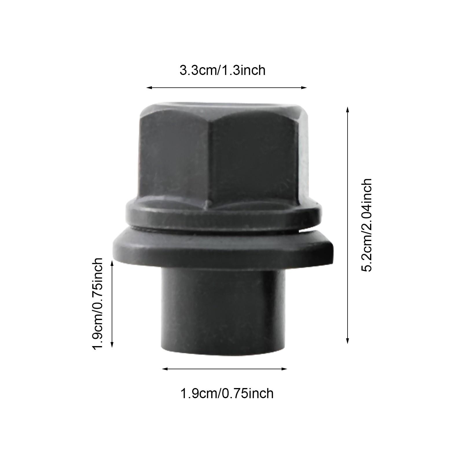 2 Pieces Sleeve Flanged Wheel Nuts M22×1.5 Heavy Duty Truck For 1.02in Bolt Hole