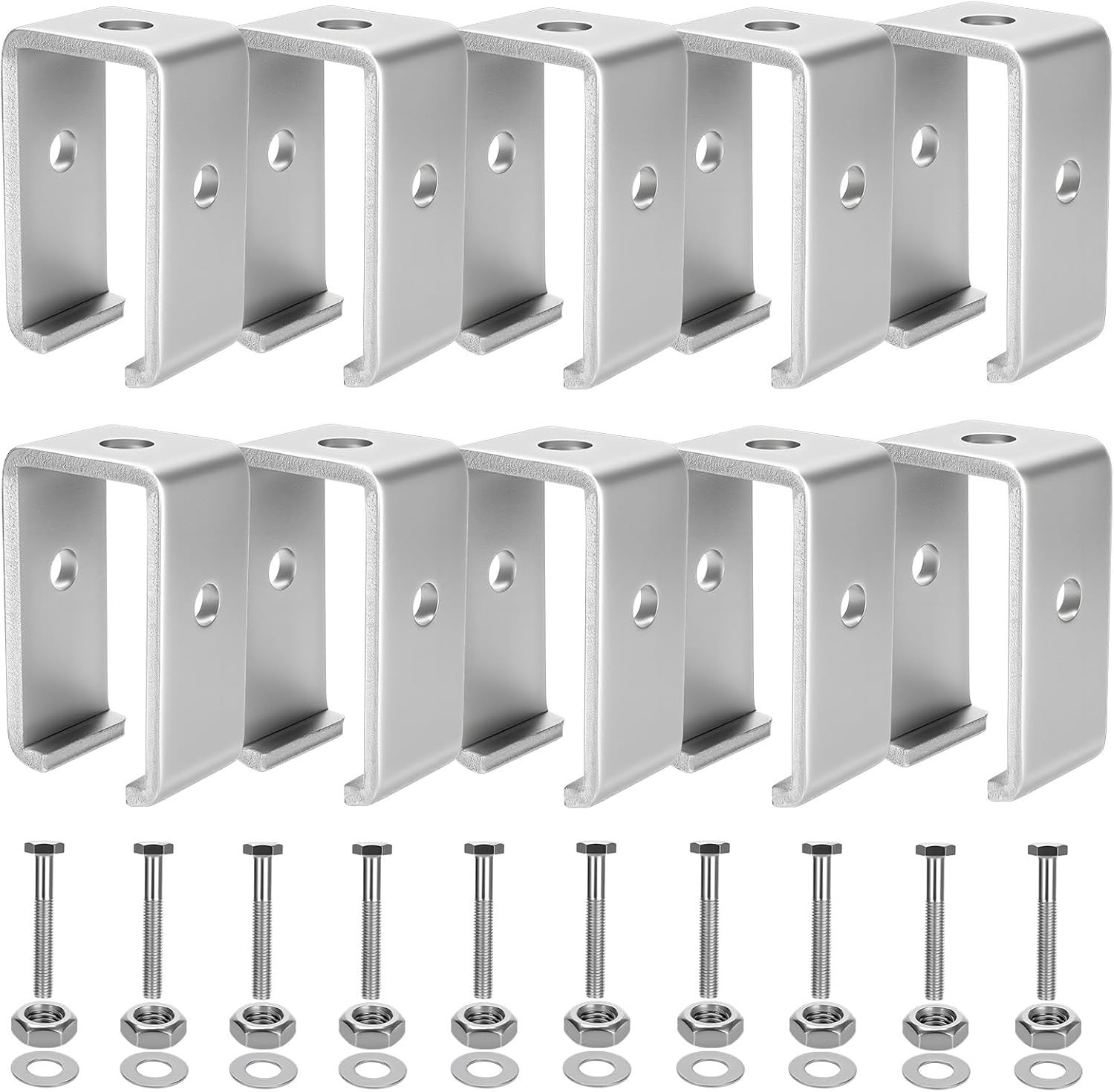 20 Pack Heavy Duty Trolley Track Hanger Brackets for Metal Strut Channel