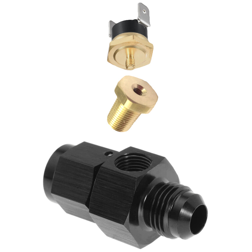 6AN 8AN 10AN ENGINE TRANS-MISSION OIL COOLER HOSE LINE TEMP-ERATURE SWITCH KIT