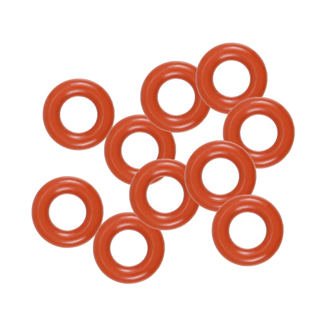 6mm OD 3mm ID 1.5mm Width Silicone O-Ring Red for Machine Seal Gasket,50 Pcs