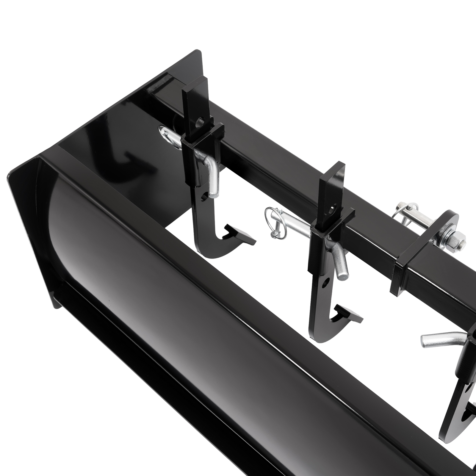 Powder Coated Steel 55″ Box Blade Scraper W/6 Scarifier Shank For Cat 0 Cat 1