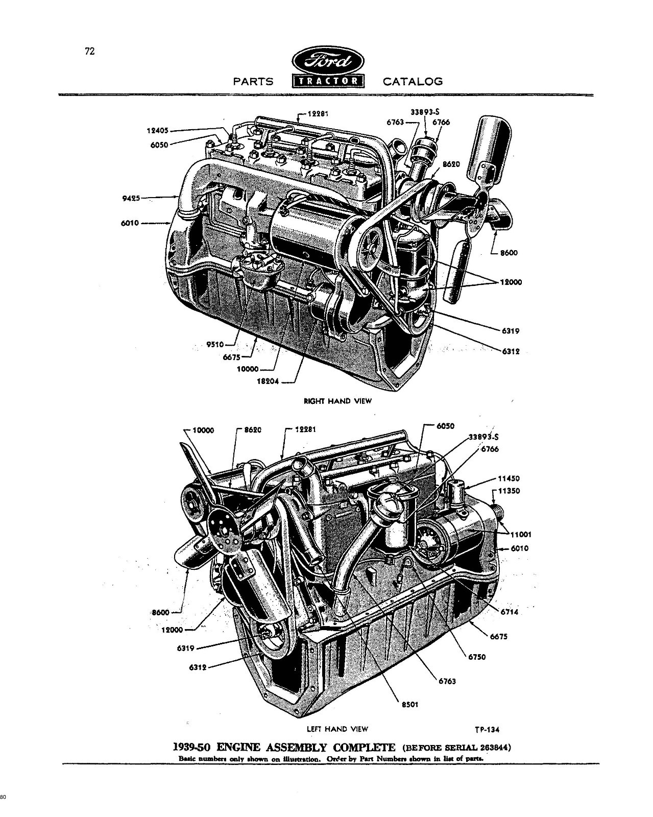 1939-1952 N TRACTOR PARTS MANUAL FORD 9N 2N 8N CATALOG EXPLODED VIEW
