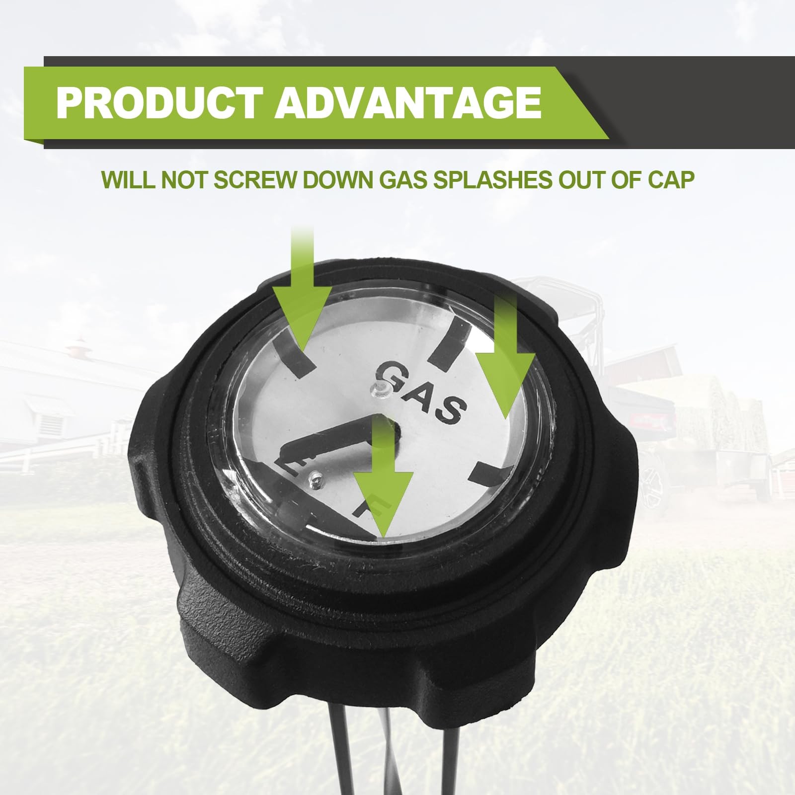 Ranger Gas Cap with Gauge, UTV Fuel Gas Cap Gauge Compatible with Polaris Ran…