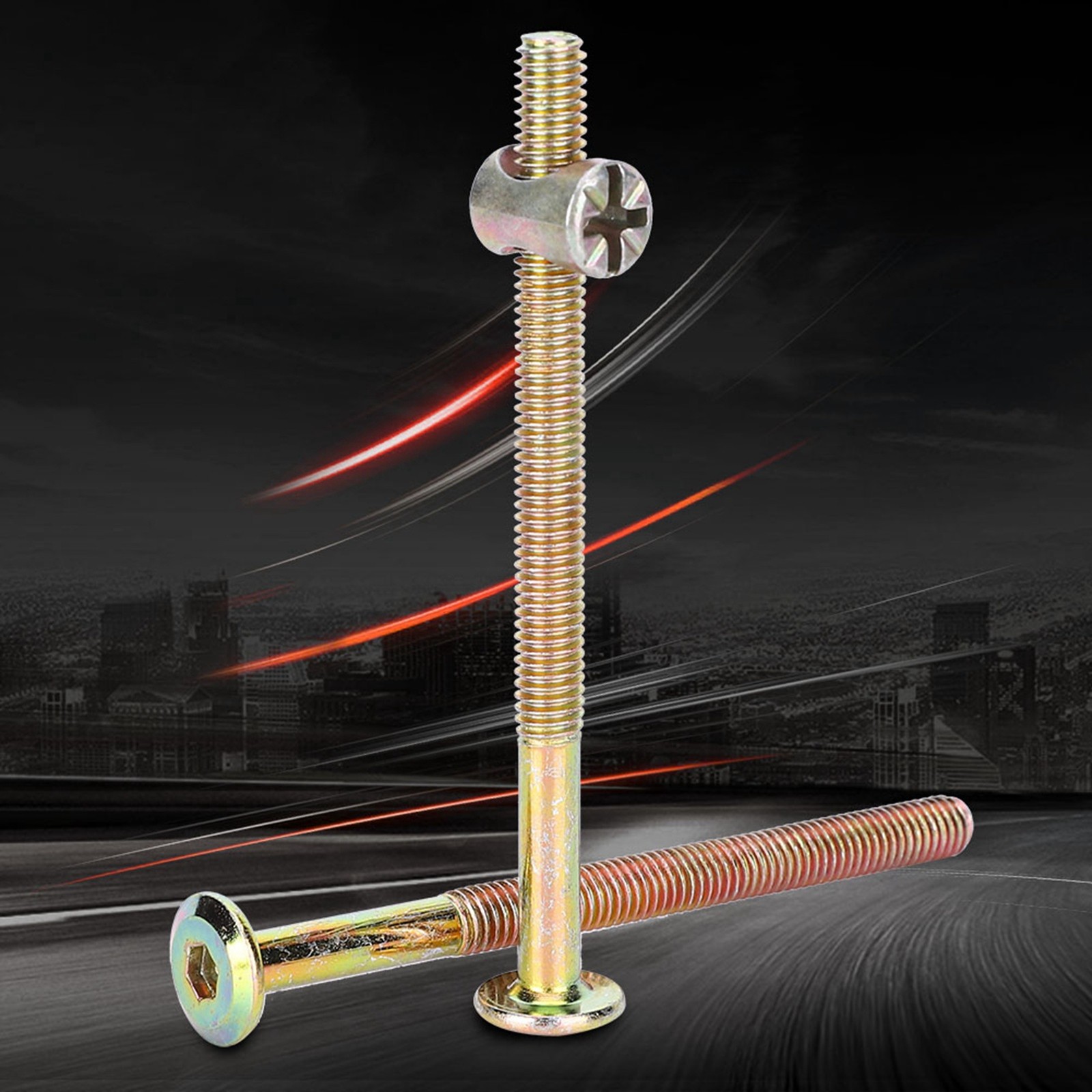 Furniture Socket Button Head Screws Bolts With Nuts (90mm)