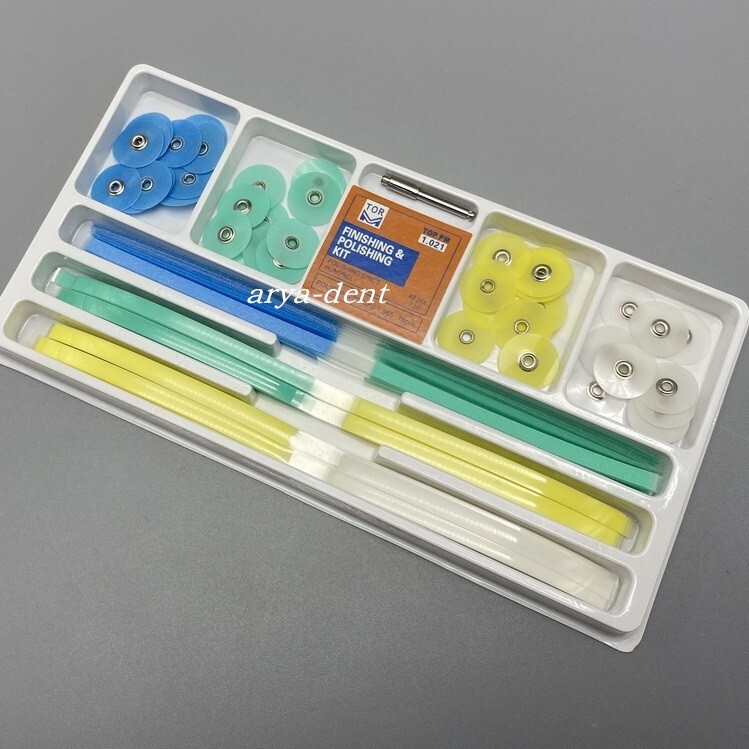 Dental Composite Resin Finishing Polishing Discs Strips + Mandrel Assorted Set