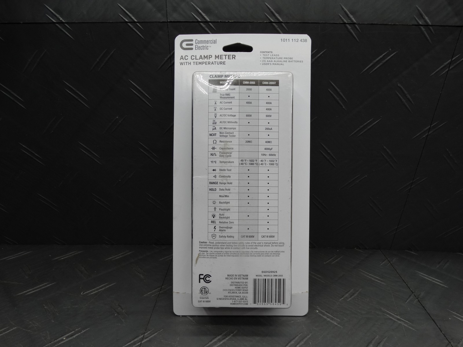 Commercial Electric CMM-2055 400 Amp AC True RMS Digital Clamp Meter – Tested A+