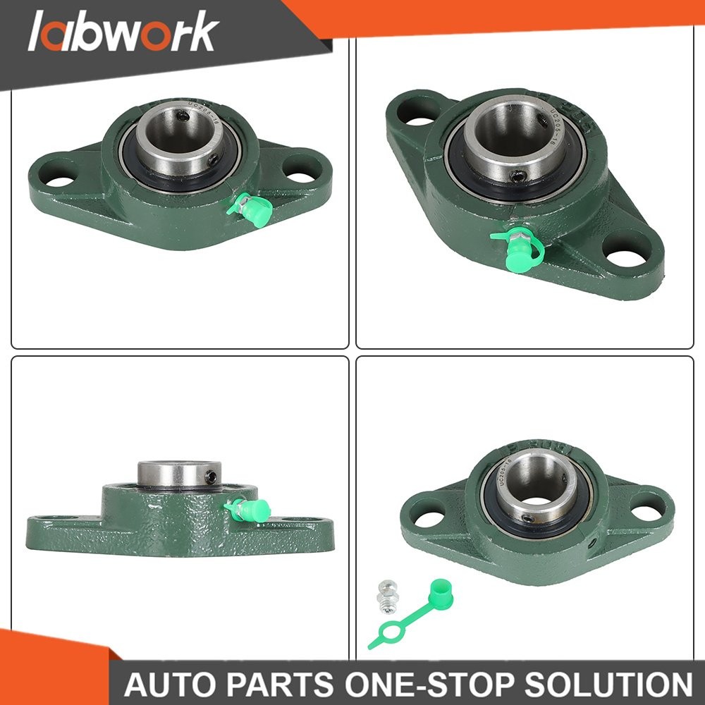 Labwork 1″ Bore UCFL205-16 Pillow Block Flange Bearing 2 Bolt Solid Base 10Pcs
