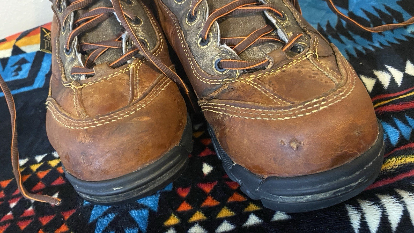 HYTEST Safety Footwear Brown Leather Lace-Up Work Boots Sz 9