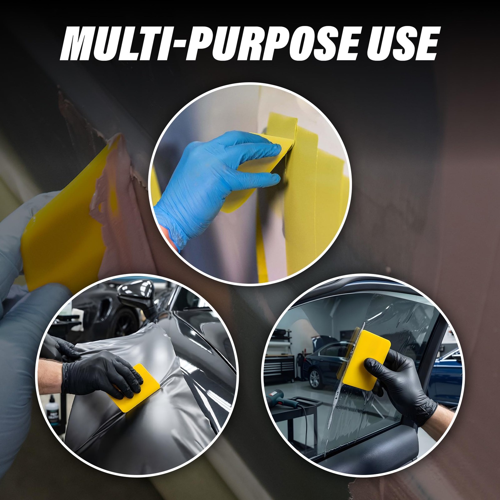 LAUCO Auto Body Filler Yellow Spreaders Pack of 50 Reusable Plastic Spreader, 6″