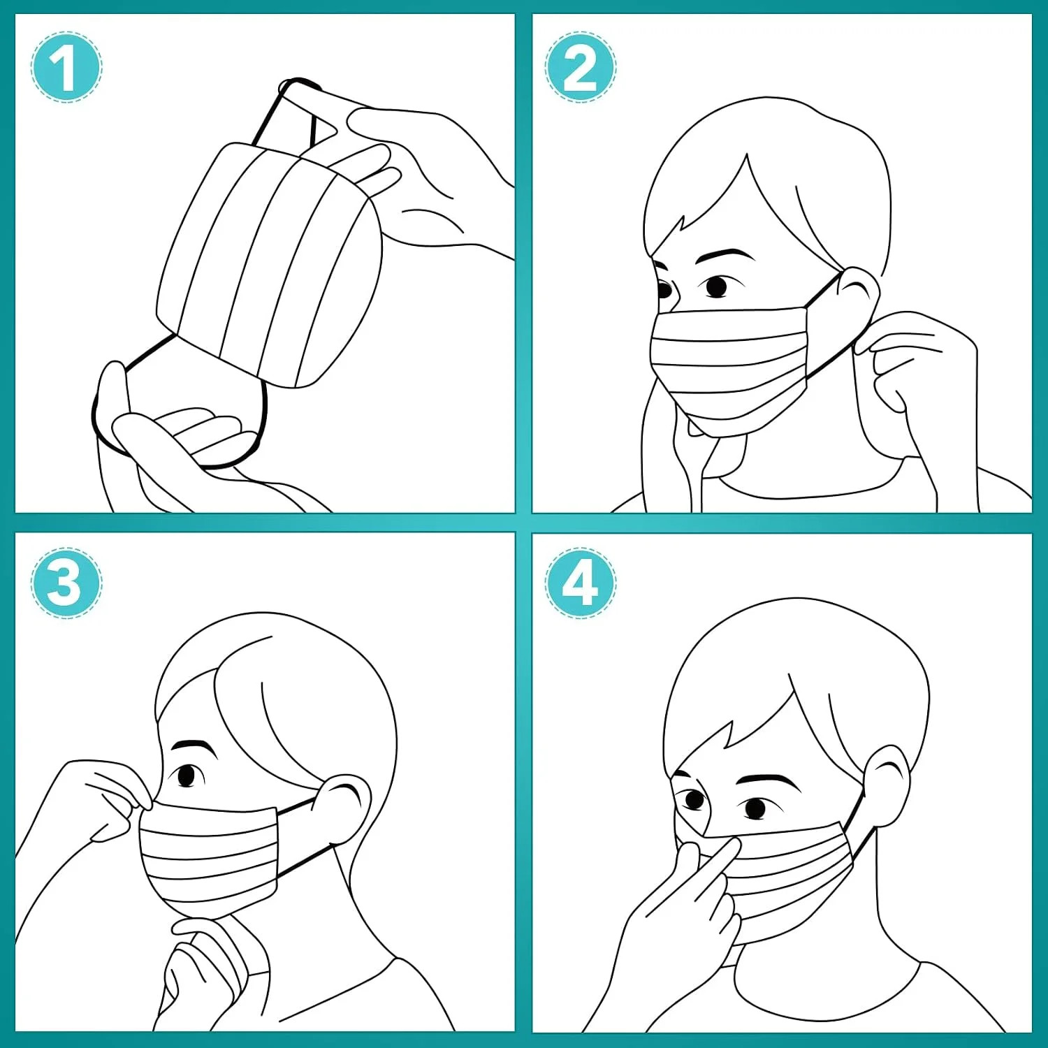 100 PCS Disposable Face Masks, Black Disposable Masks, 3 Ply Protection Face Mas