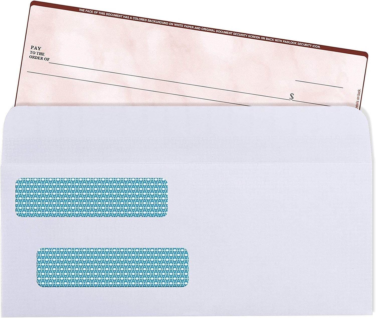 500 Count Double Window Security Envelopes – Ultra Secure Self-Seal Design