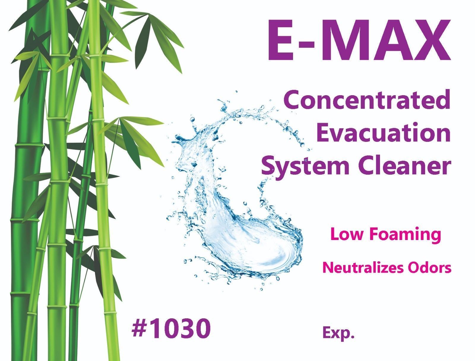 4 X 1 Gallon Dental Evacuation System Cleaner, E-MAX #1030 Exp. 2025-05