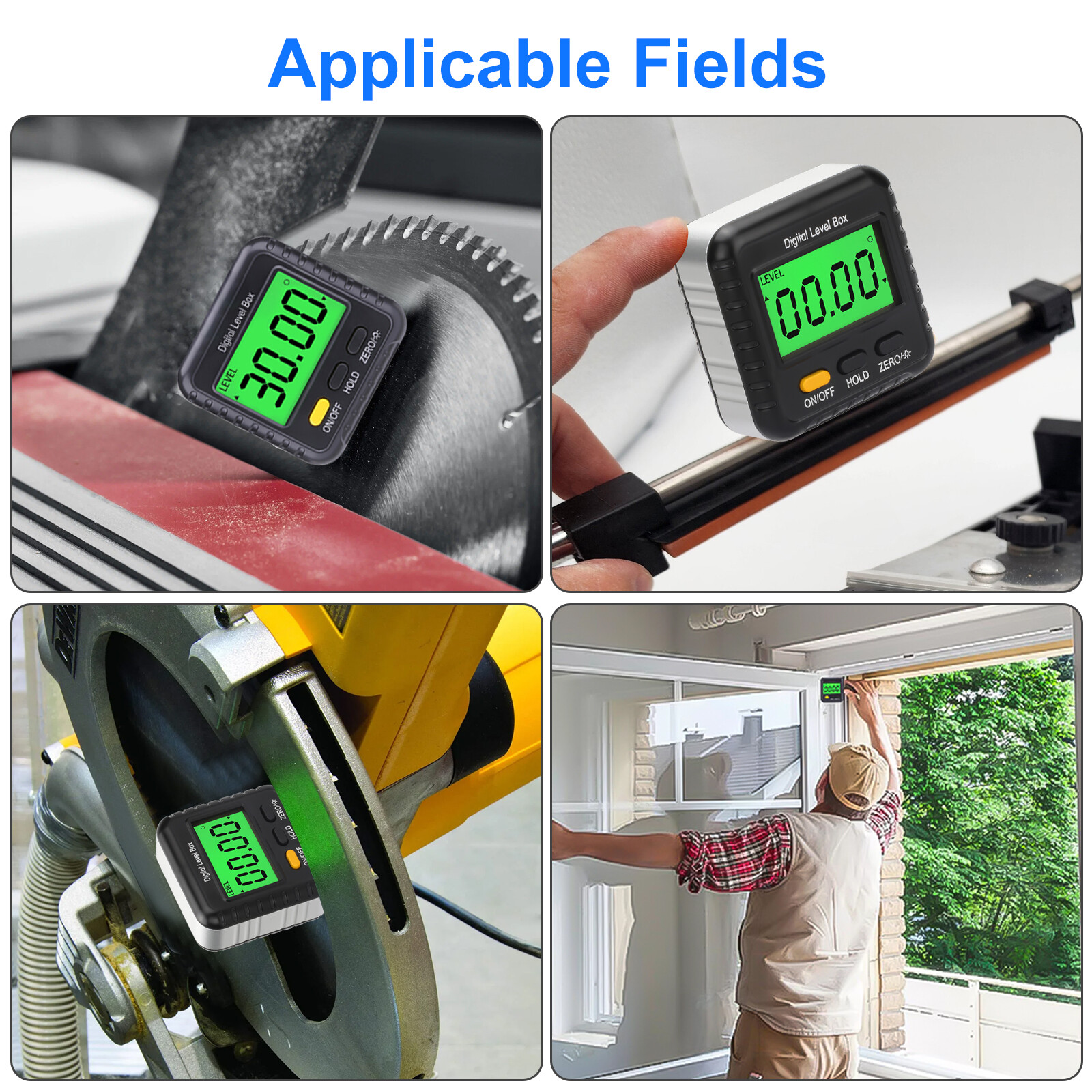 LCD Magnetic Digital Level Box Gauge Angle Meter Finder Protractor Inclinometer