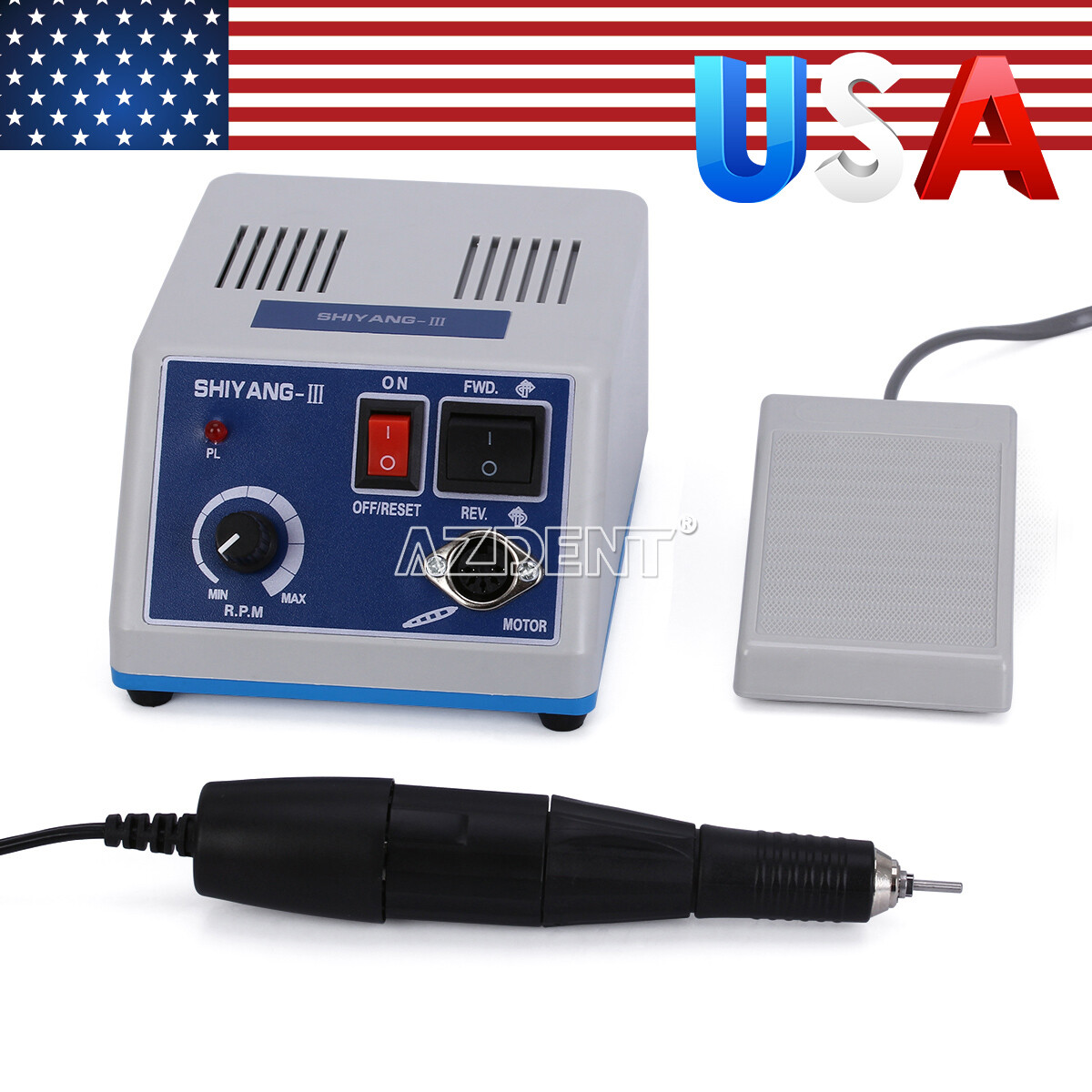 Dental Lab Electric Micromotor/35K RPM Handpiece/Contra Angle/Straight Handpiece