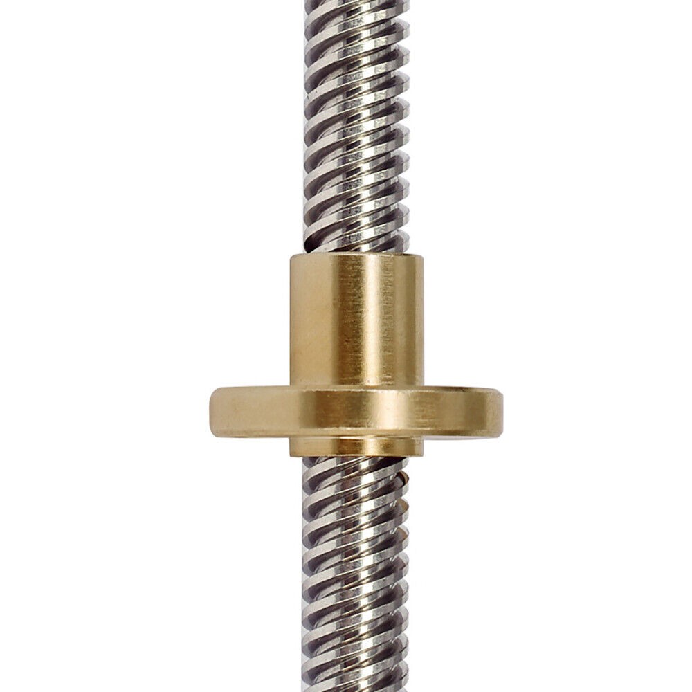 T8 Lead Screw Rod OD 8mm Pitch 2mm Lead 2mm Length 100-350mm with Brass Nut CNC