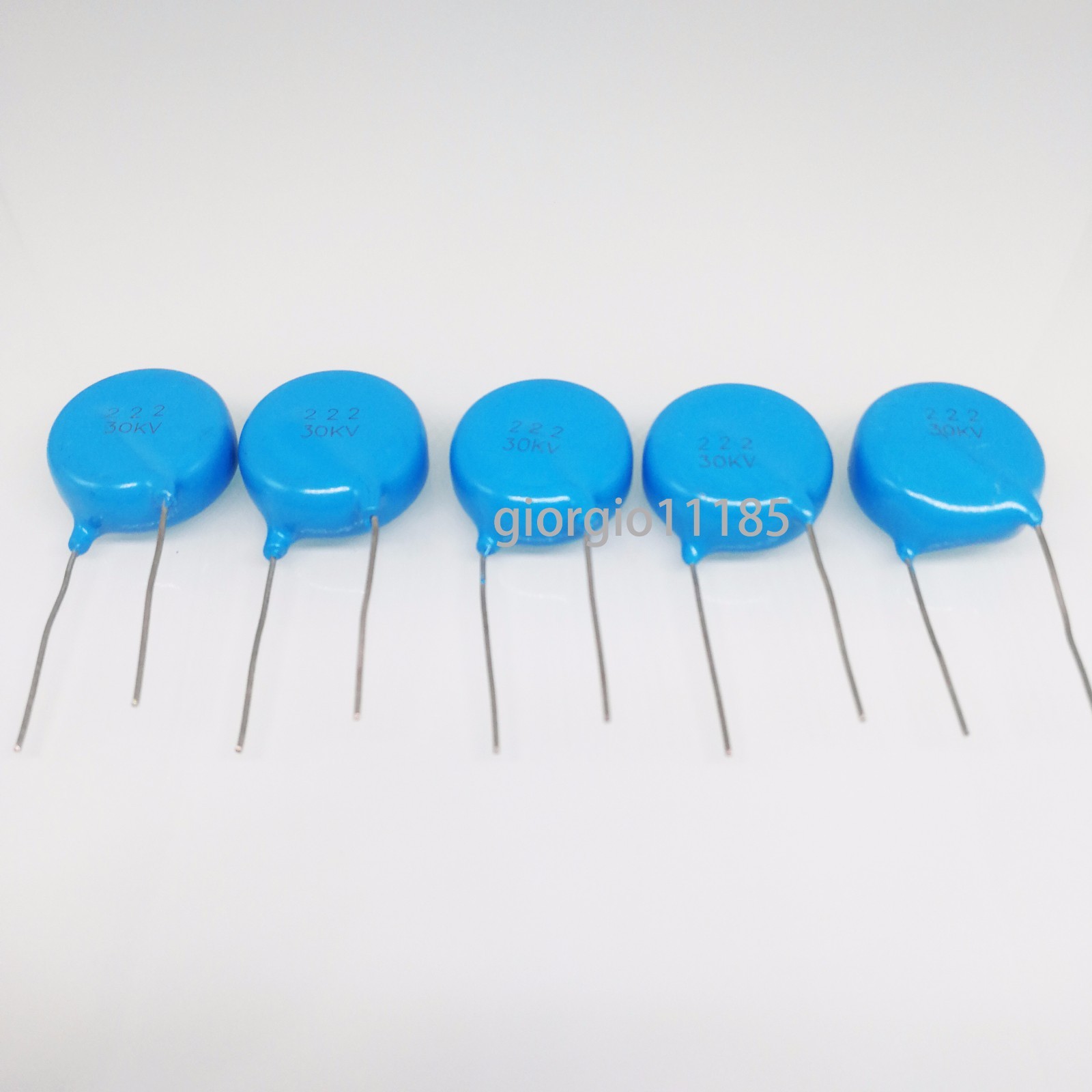 US Stock 5pcs Ceramic Disc Capacitors 2200pf 2.2nf 0.0022uf 222 30000V 30KV