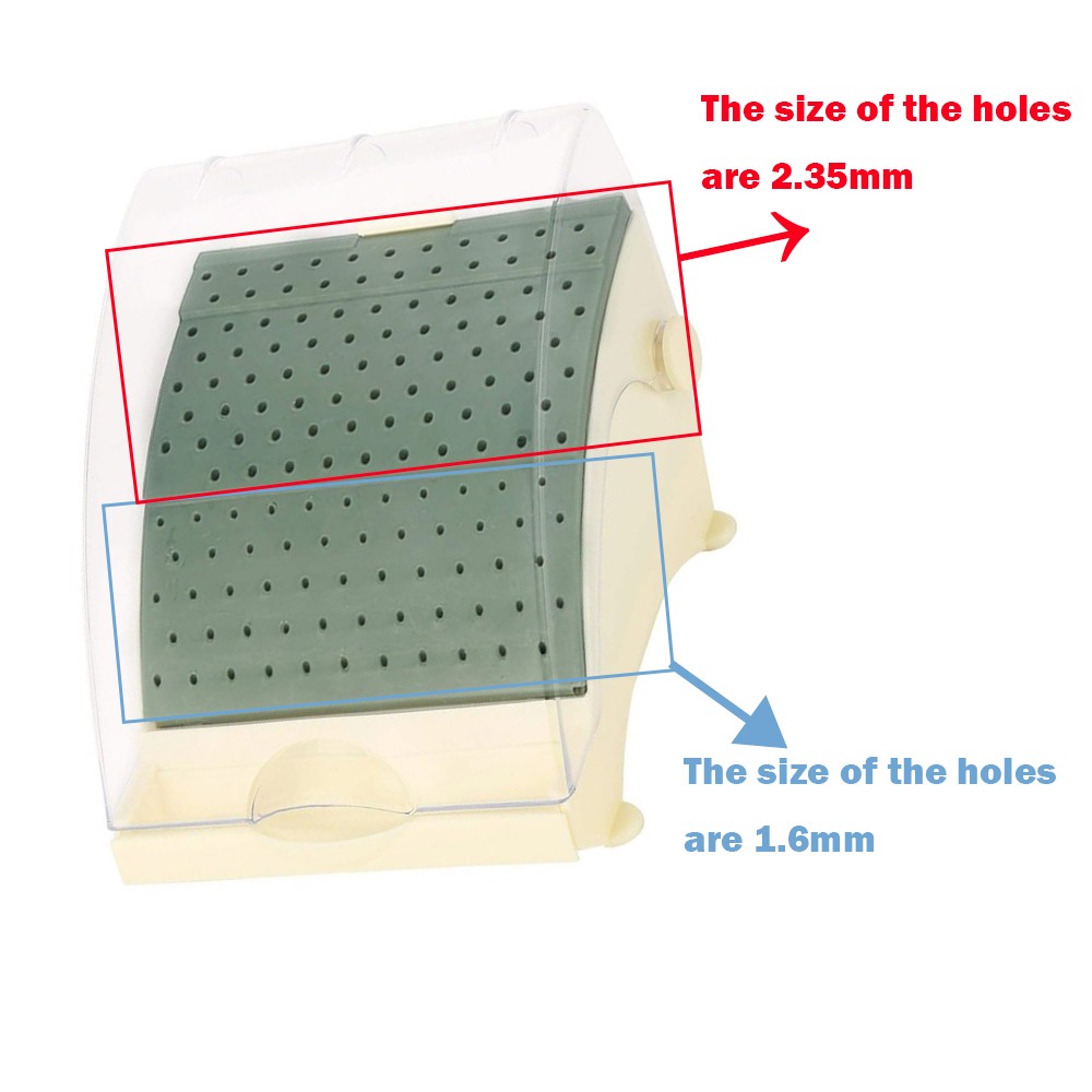 142 Holes Dental Bur Holder Disinfection Box, Bur Block Organizer with Cover NEW