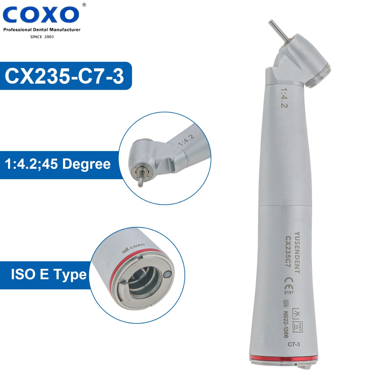 COXO Dental CX235 LED/Fiber/Surgical/Contra Angle Low Speed Handpiece NSK/KaVo