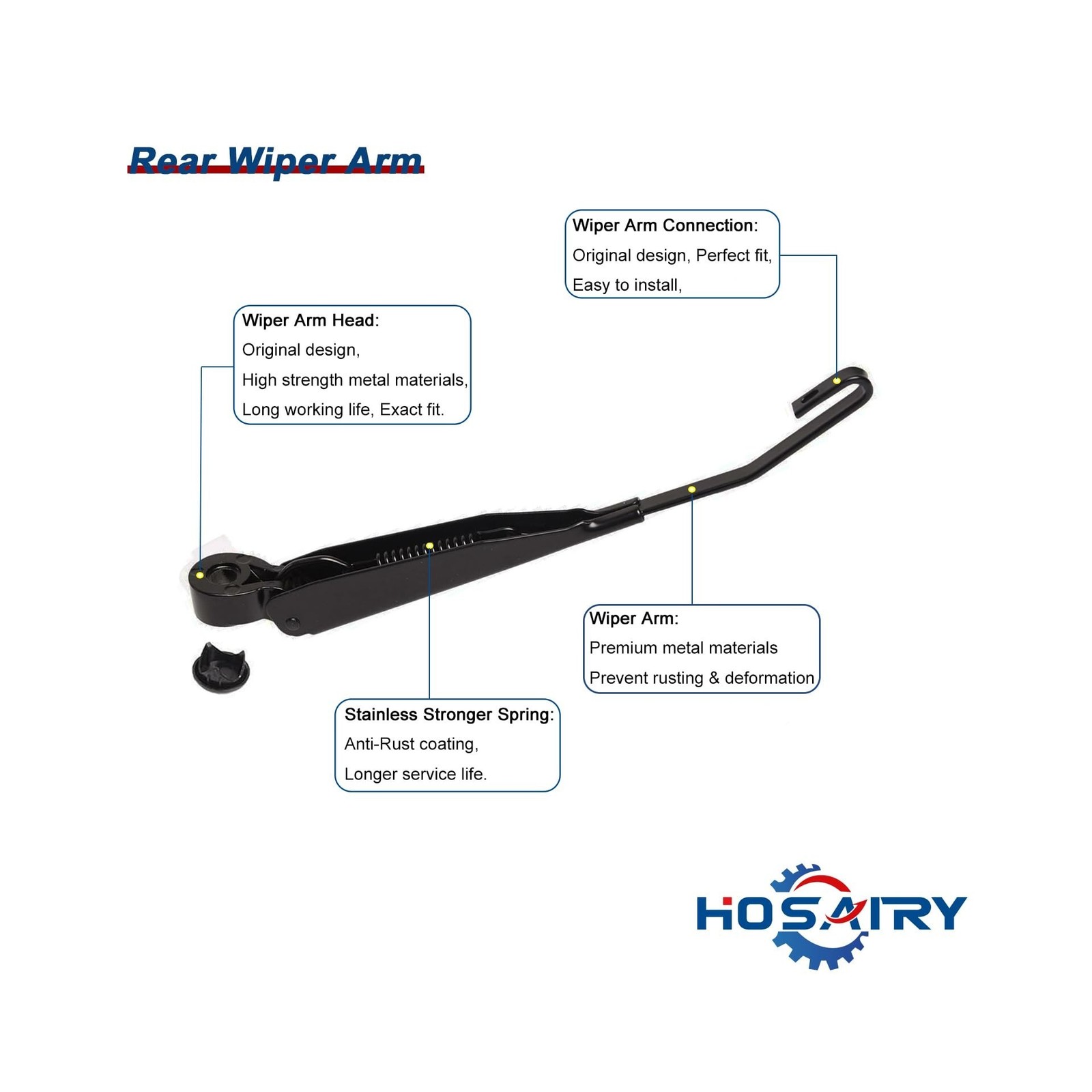 Rear Wiper Arm Blade Set for Dodge Grand Caravan 2008-2010 Chry… FAST USA SHIP