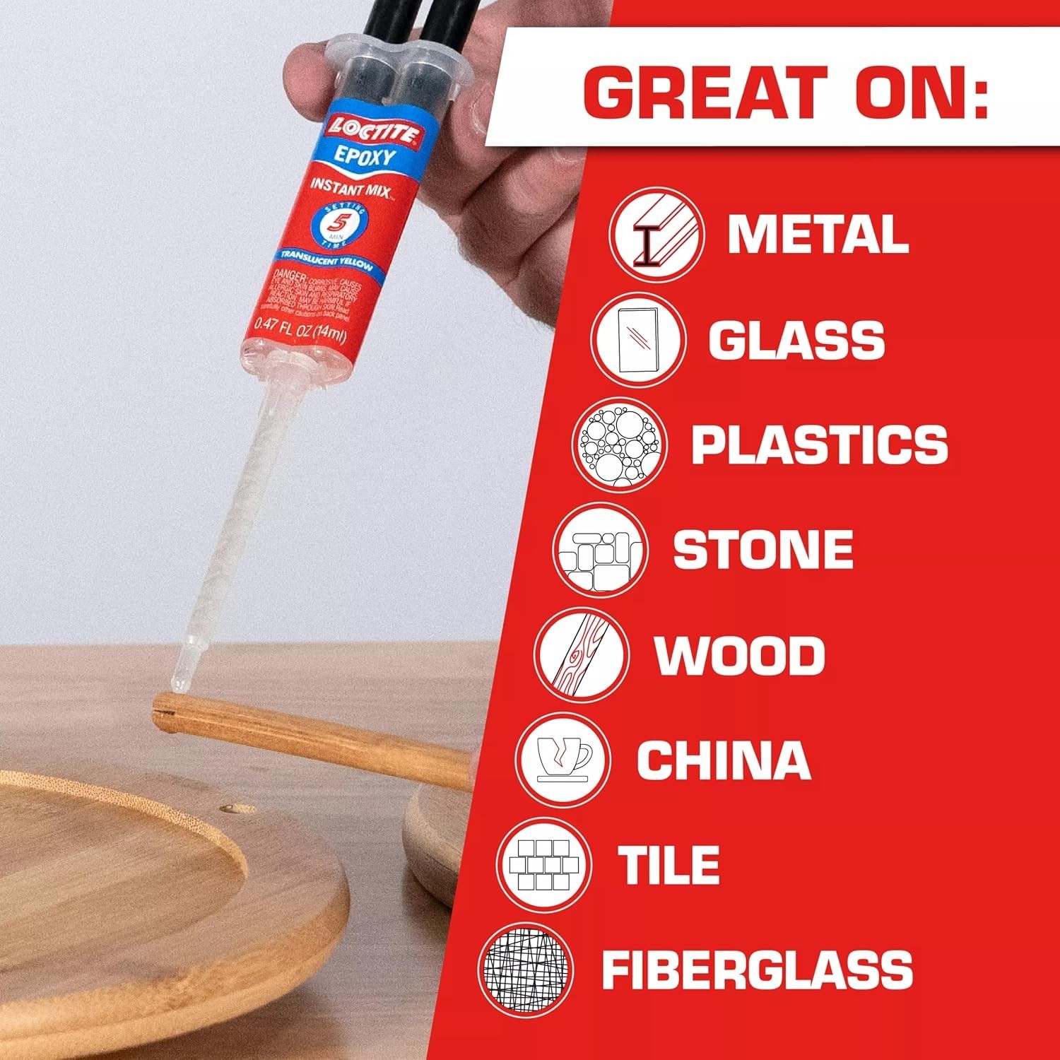 Self-Mixing Epoxy Syringes, 6 Pack for Easy Application and Strong Adhesion