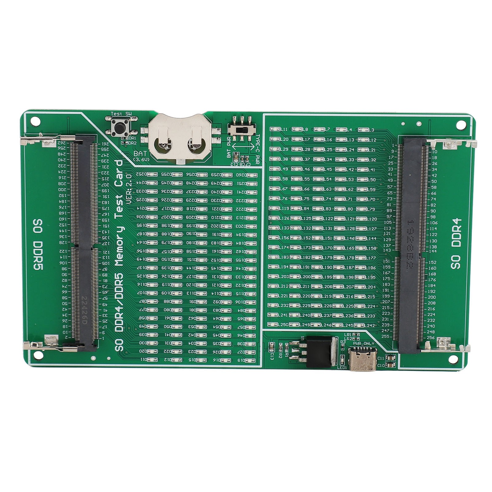 DDR4 DDR5 Memory Tester 2 In 1 Multifunctional Memory Slot Test Card With LED