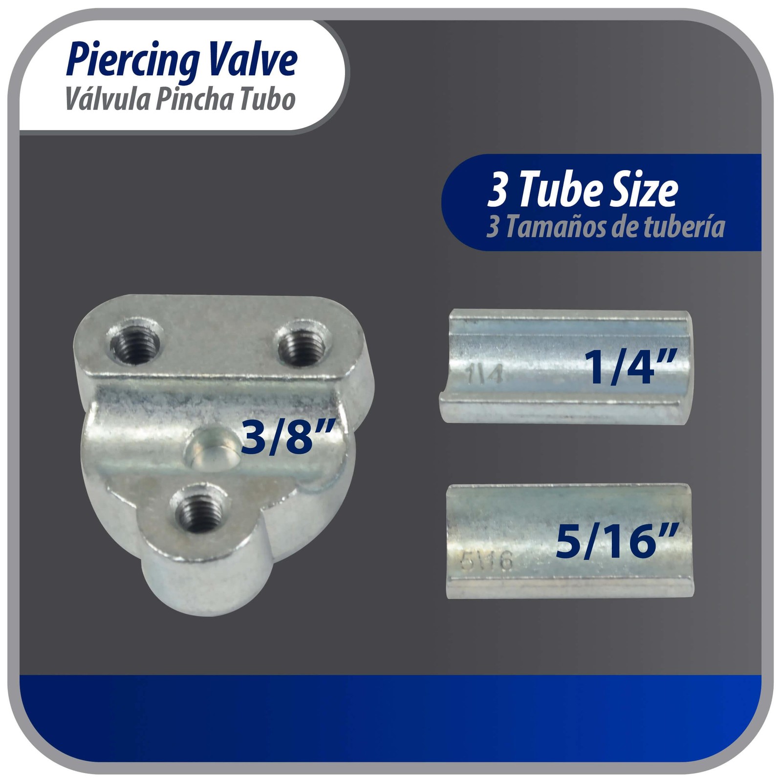 Appli Parts APT-PV210 1/4, 5/16, 3/8 in Bullet Piercing Valve kit with tube size