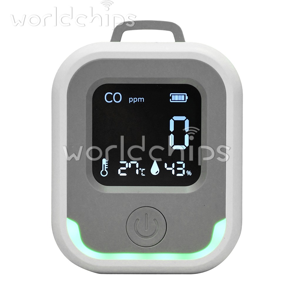 Air Quality Monitor 3-in-1 Carbon Monoxide Detector Temperature Humidity Alarm