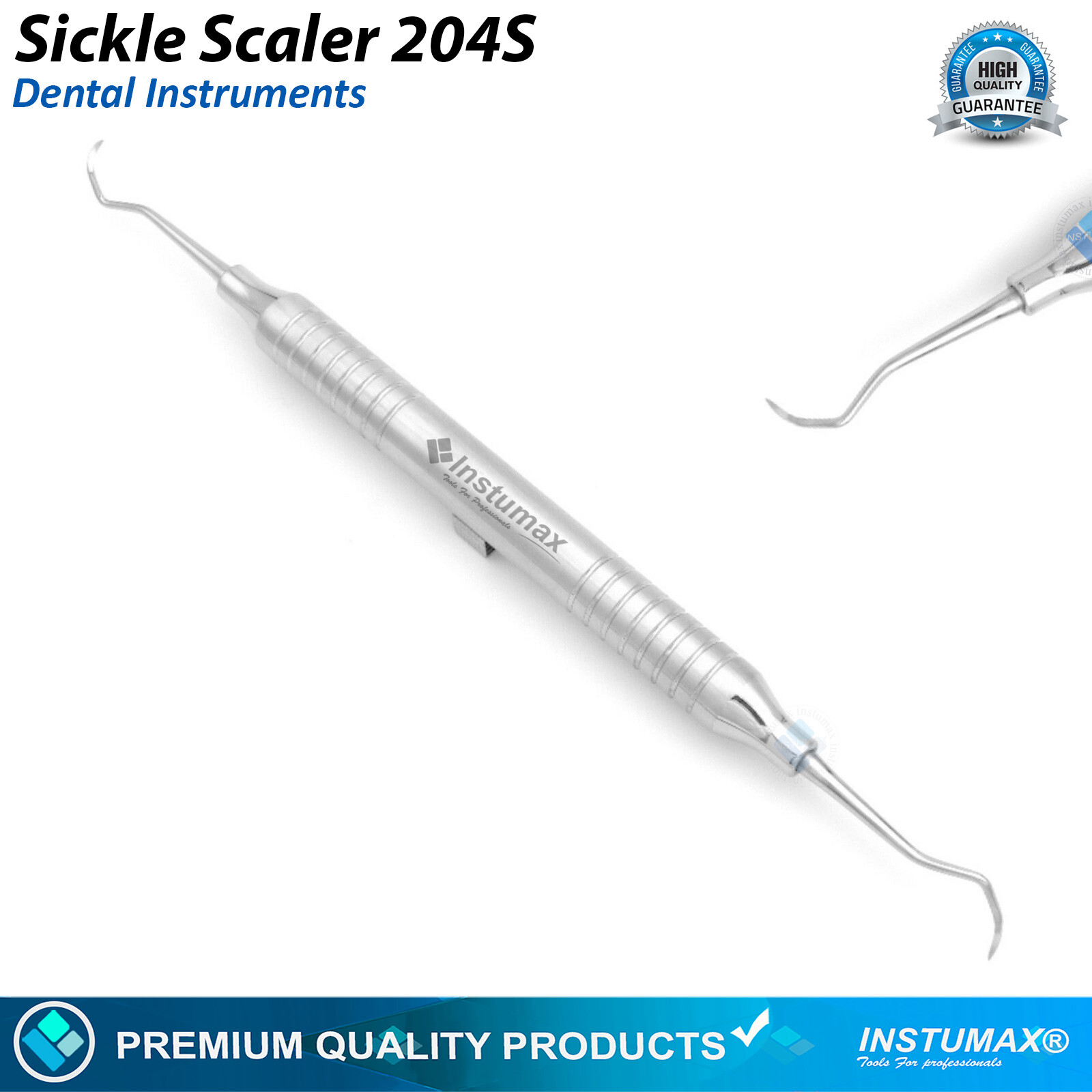 Sickle Scaler 204S Dental Hand Instruments Pro Periodontal Hygiene Pick Tool New