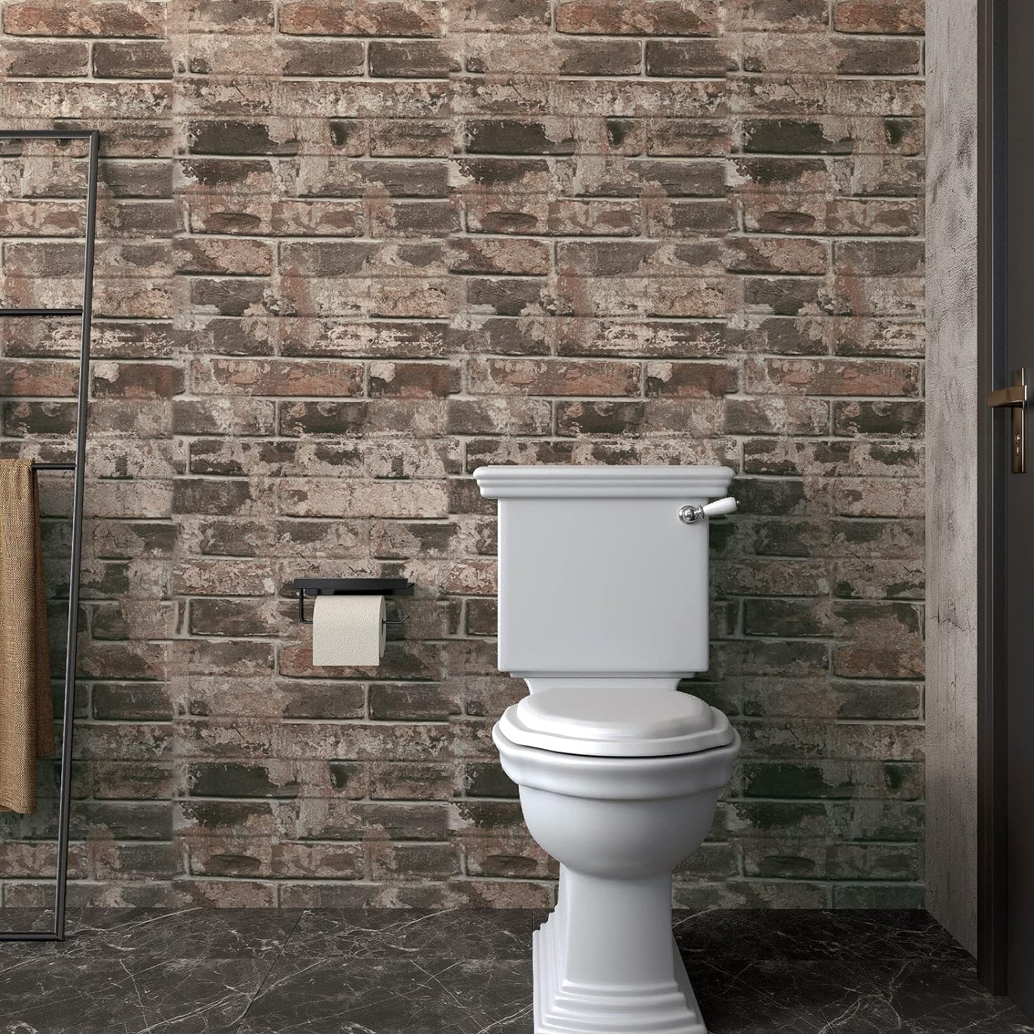 VaryPaper Vintage Brown Brick 15.7''x78.7'',
