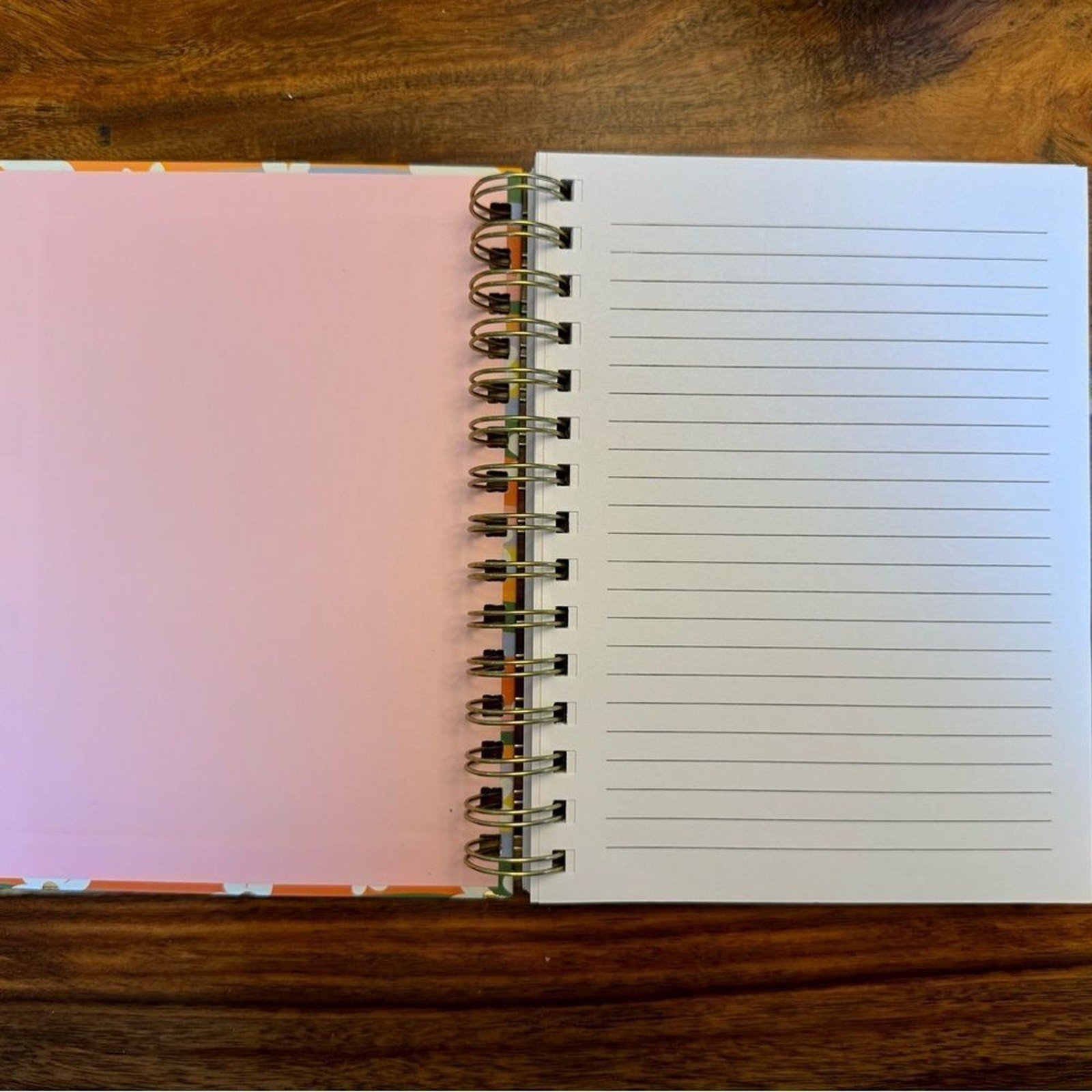 Journal Notebook Blank Book Pink Orange Flower Daisy Journal Gratitude