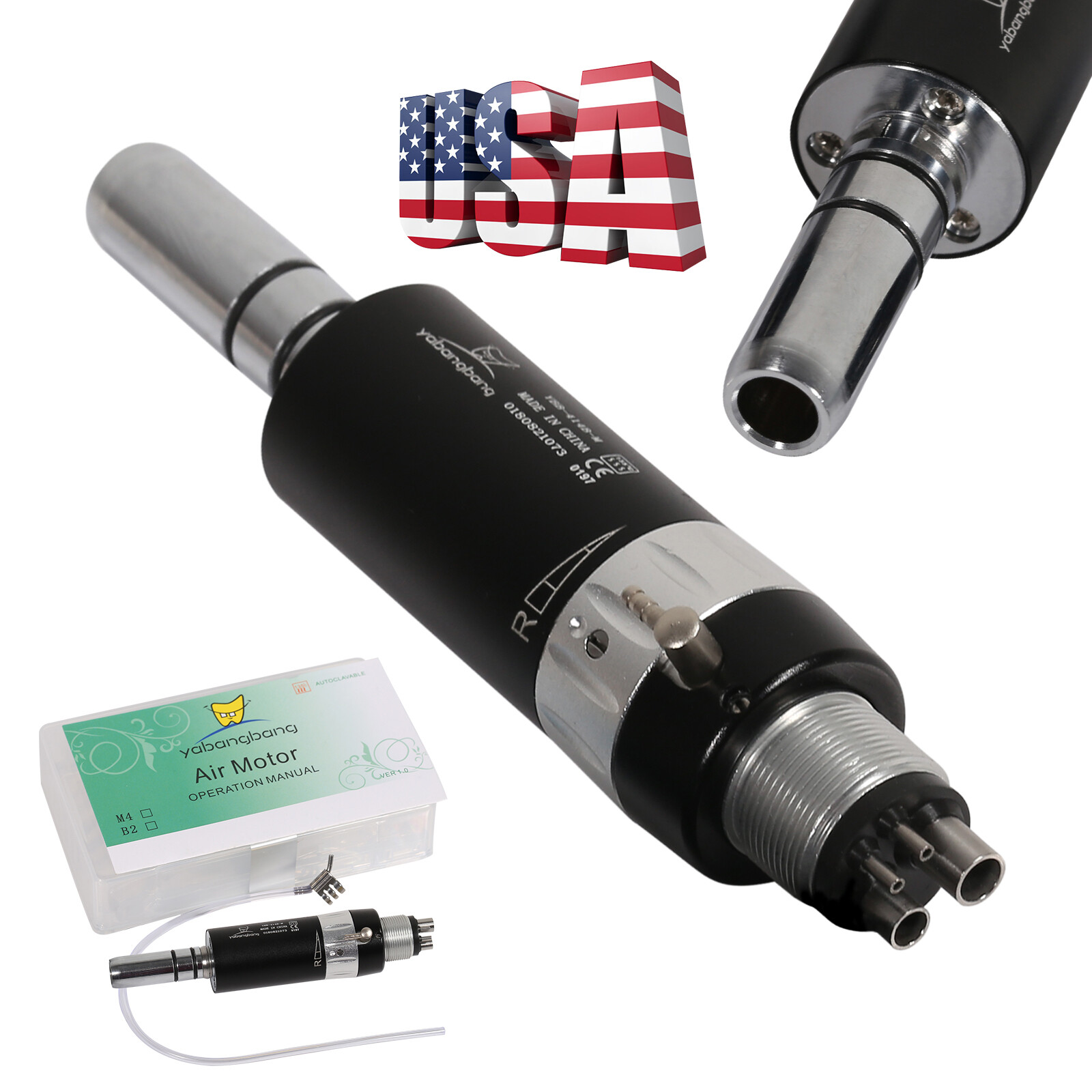 1:1 Direct Drive Low Speed Handpiece Air Motor 4 Holes 4colors Dental