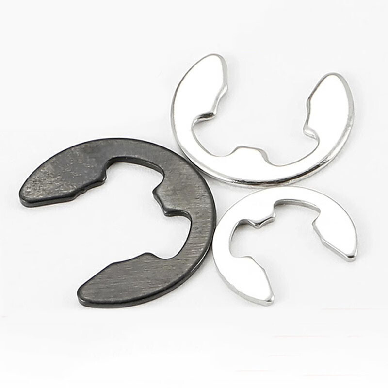 1.2mm-24mm C-Clip External E-Clip Retaining Washers Stainless Steel/Nickel/Black