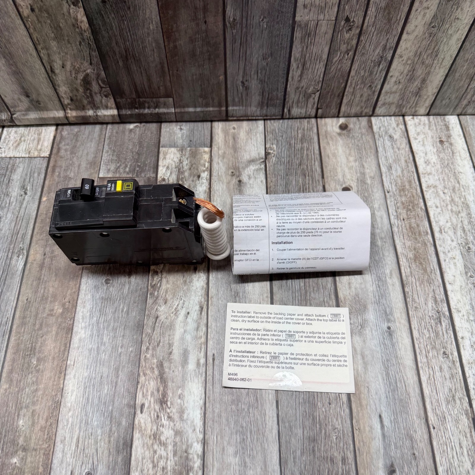 Schneider Square D QO 60-amp 2 Pole GFCI and Circuit Breaker Model #QO260GFICP