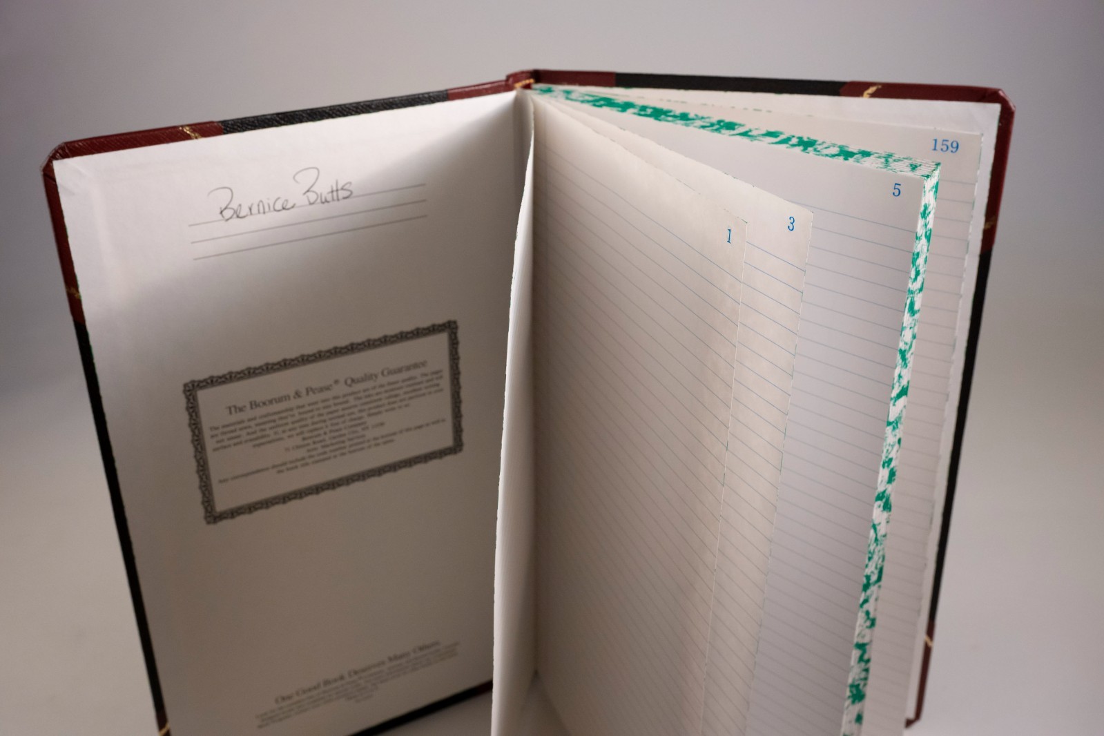 ESSELTE Boorum & Pease Account Book 9-150-R Record Ledger