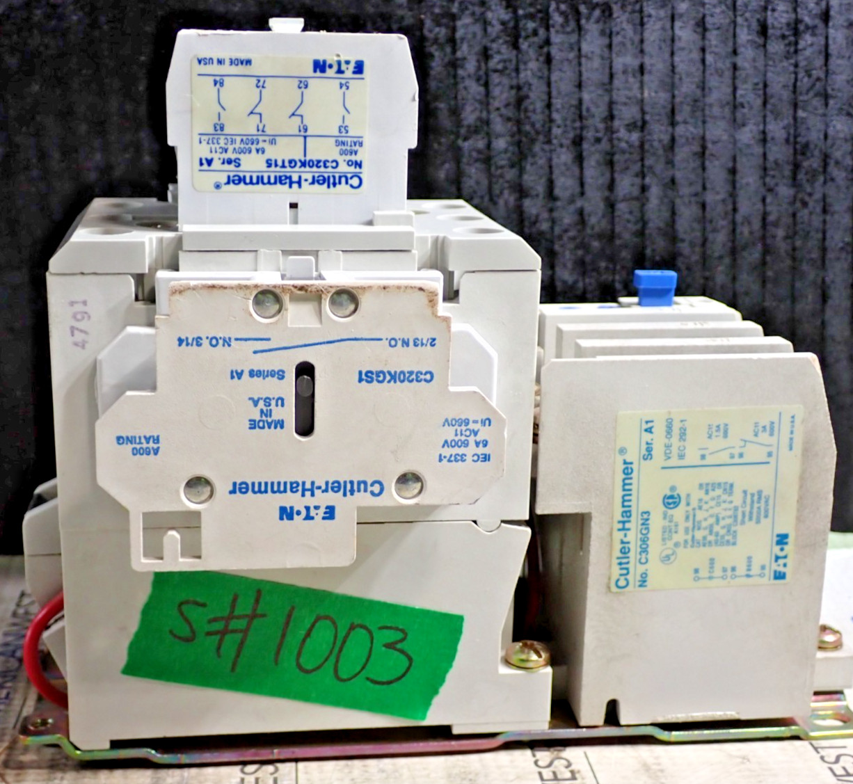 Eaton AN16DN0 Size 1 27 Amp 600V 10HP Starter w/ 9-2703-1 120V Coil TESTED S1003