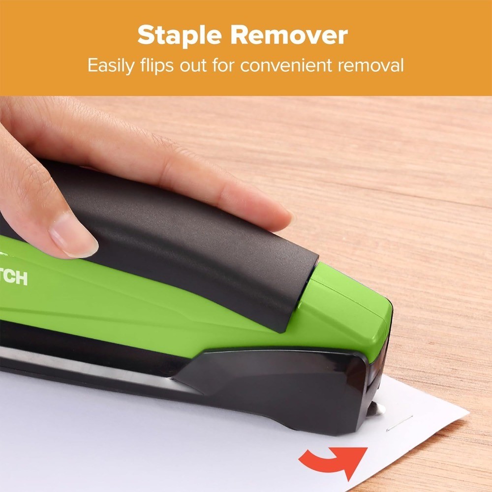 Office InPower Spring-Powered Desktop Stapler, 20 Sheet Capacity, One Finger