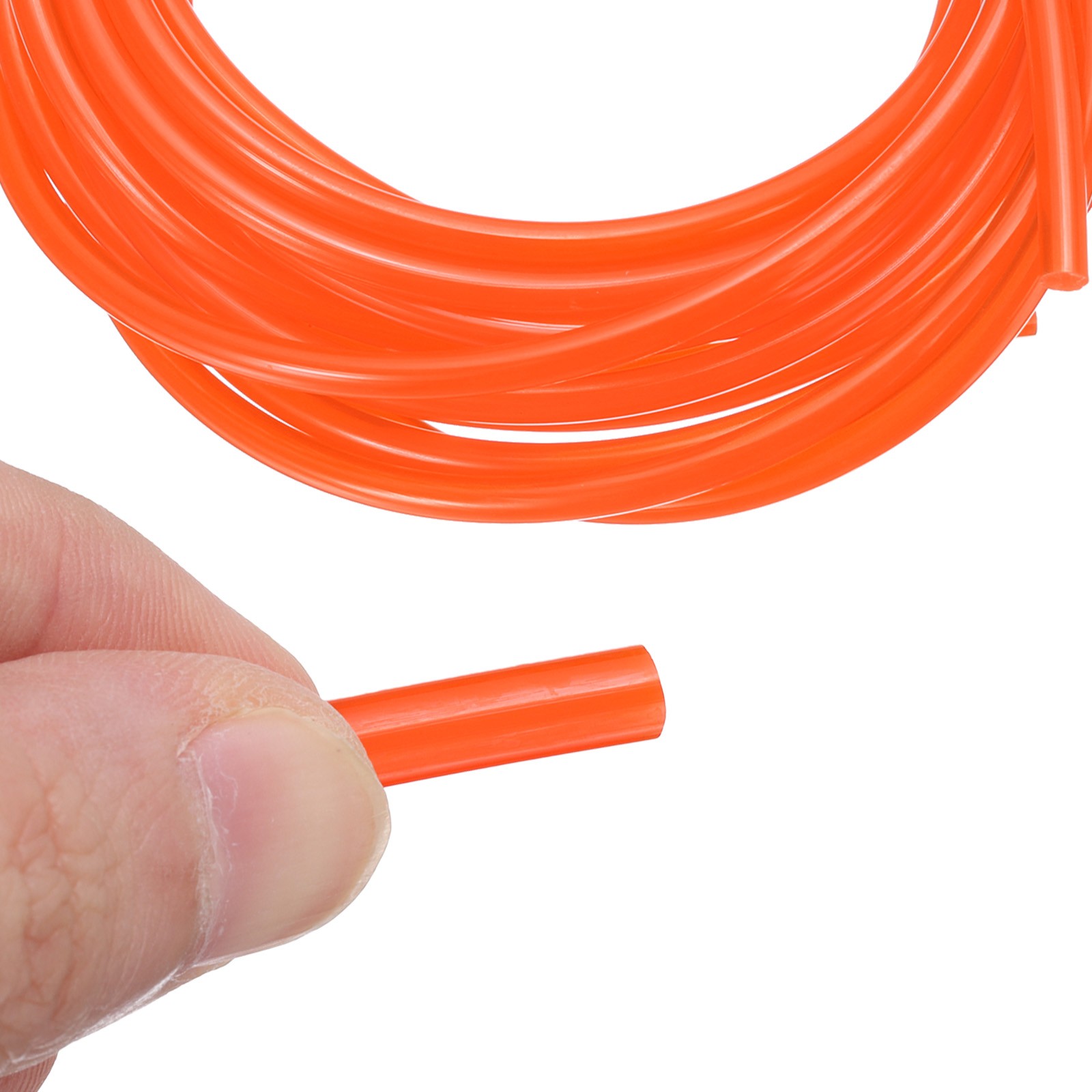 Polyurethane Round Belts 5mm Dia 3 Meters 10ft Length Smooth Surface Orange