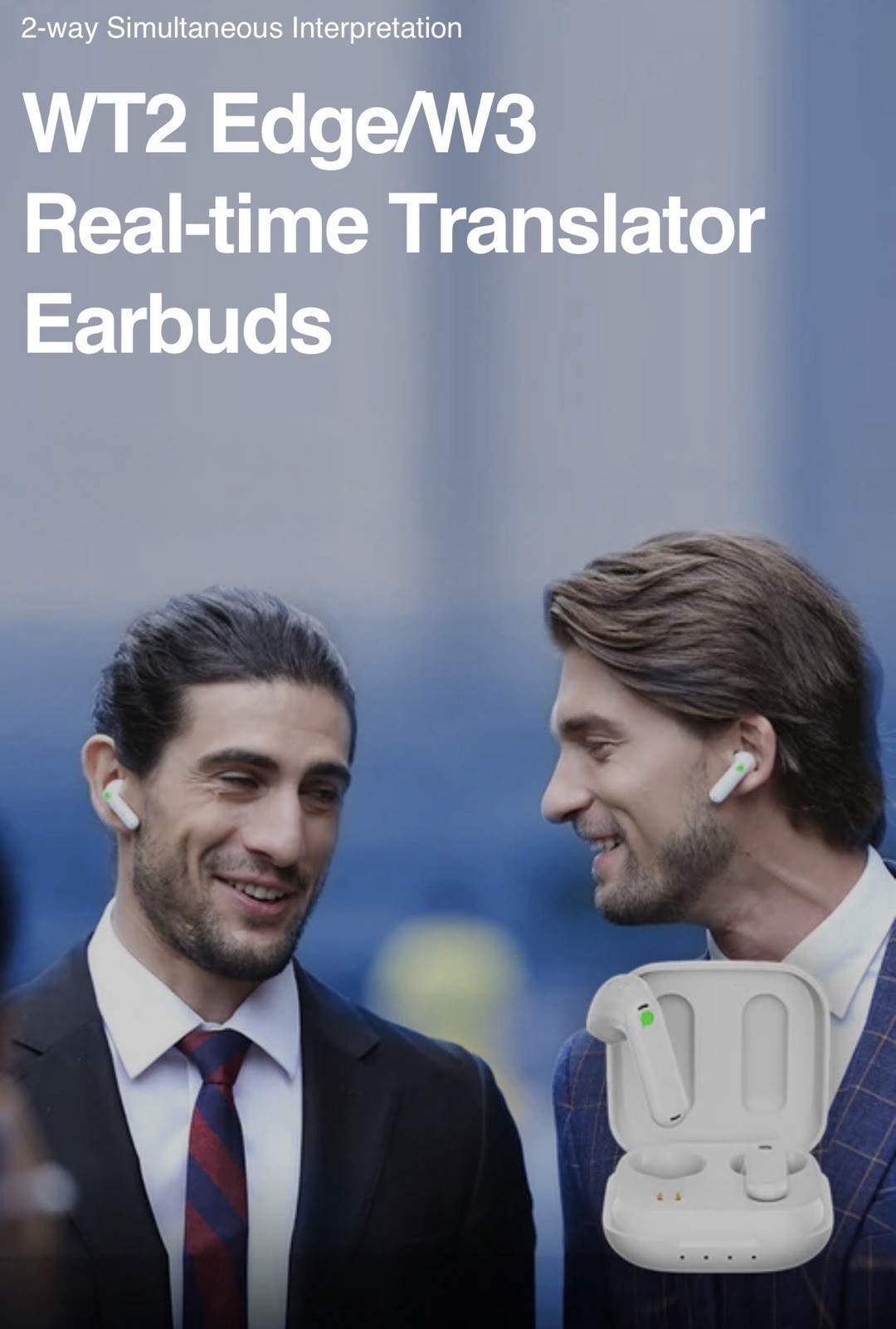 Timekettle WT2 Edge Offline Translation Real-Time Translator Earbuds