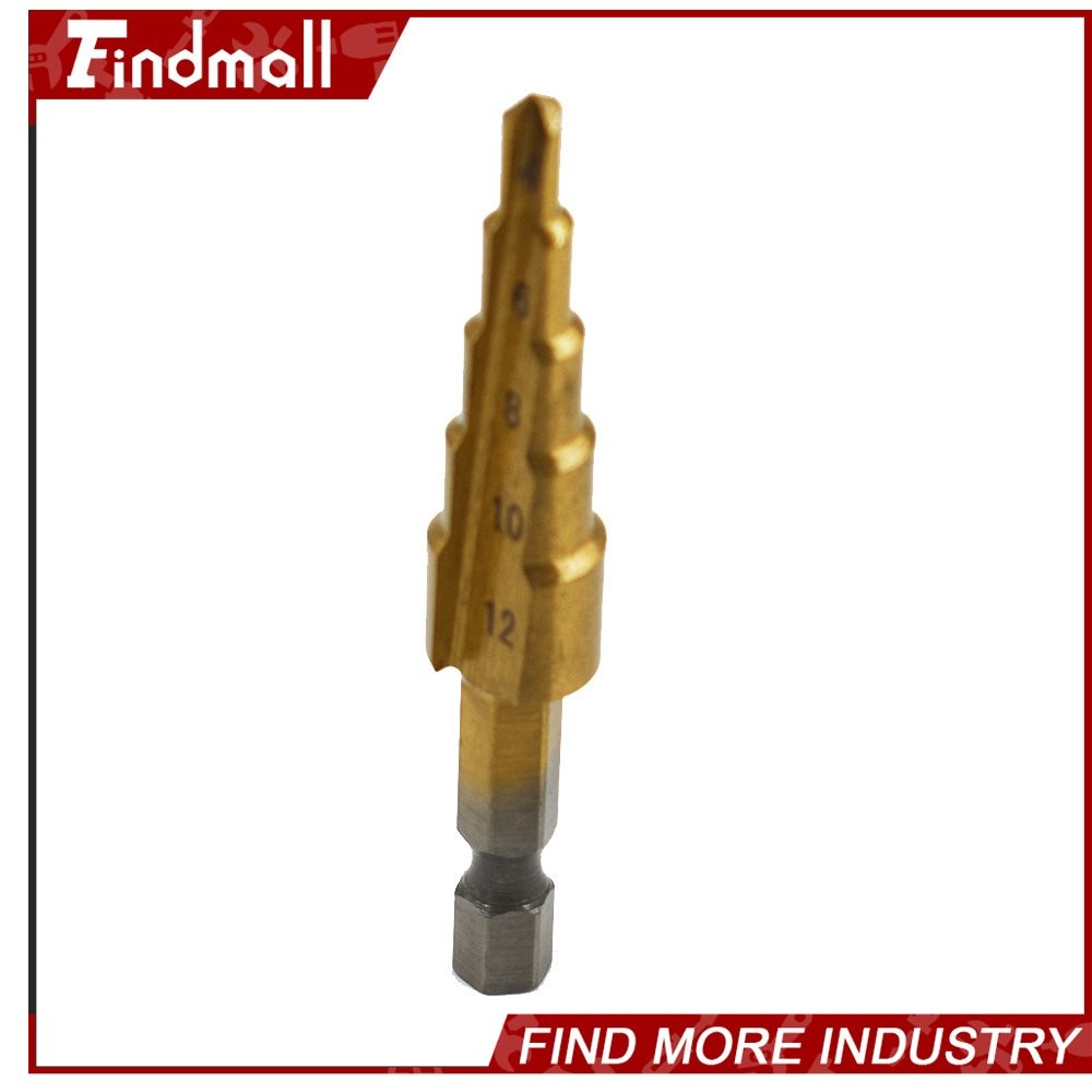 Findmall 3 Pcs 4-12/20/32mm Large HSS Steel Step Cone Drill Bit Set Hole Cutter