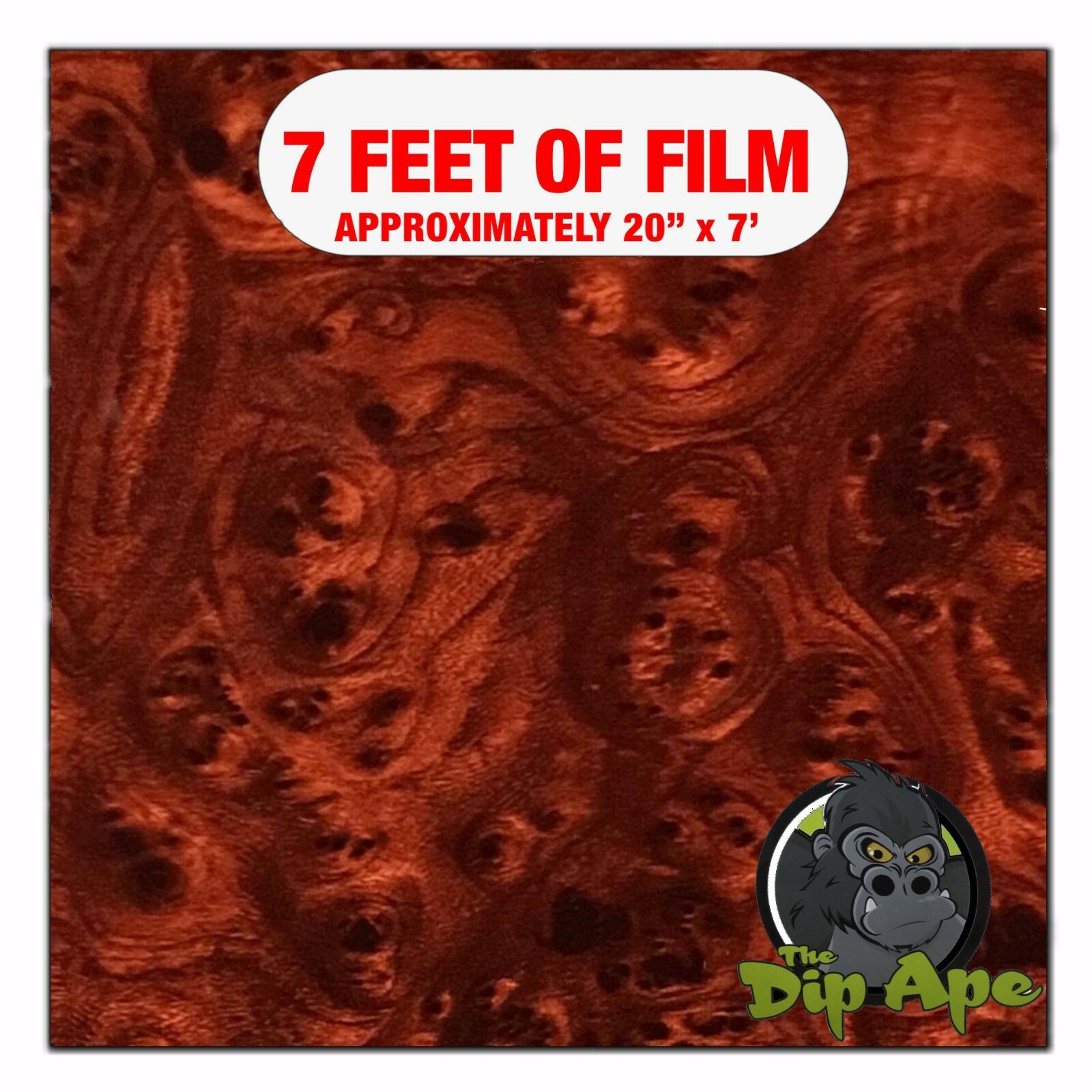 Hydrographic film Burl Wood hydro dipping 7′ x 20″ hydro dip