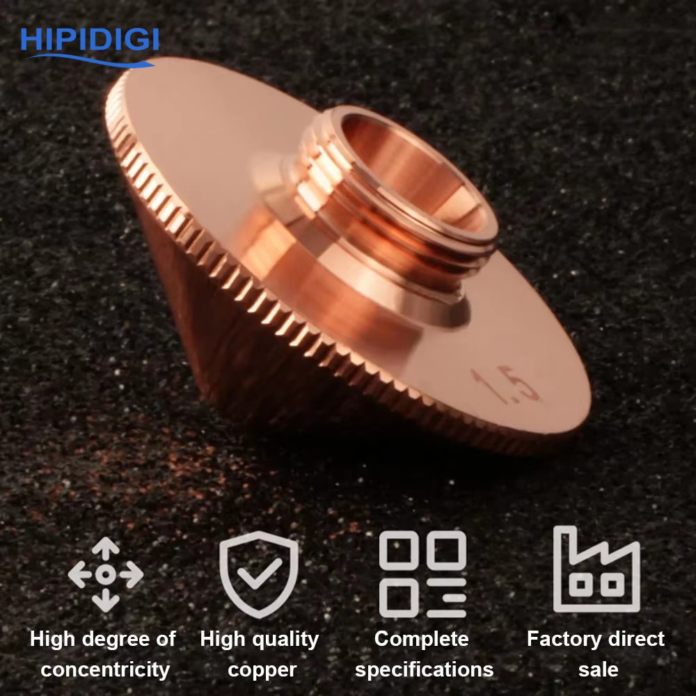 20PCS M10 D28 H15 Caliber0.8-5.0mm Single Double Layer Laser Cutting Nozzle