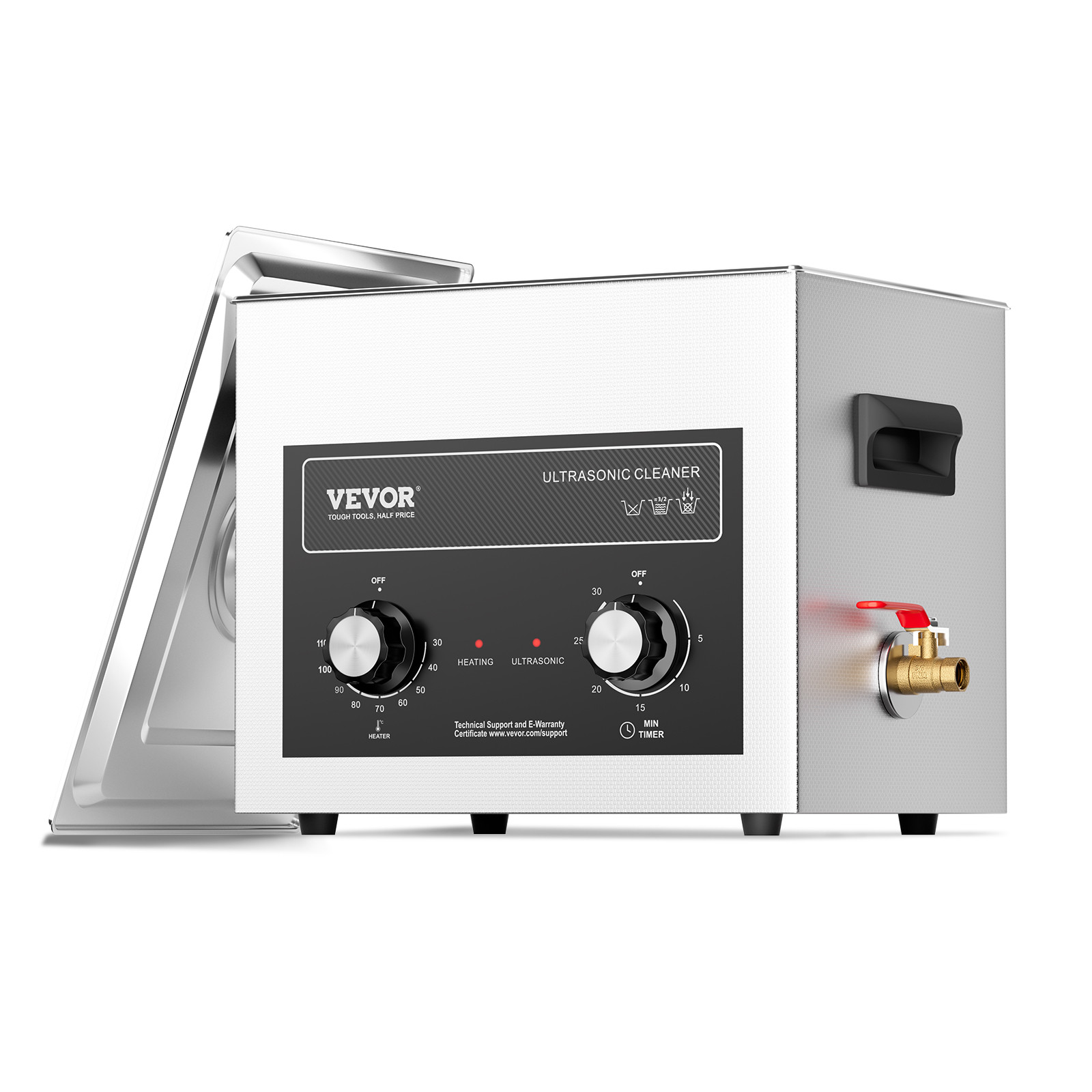 10L Ultrasonic Cleaner with Heater Timer & Basket Digital Sonic Machine