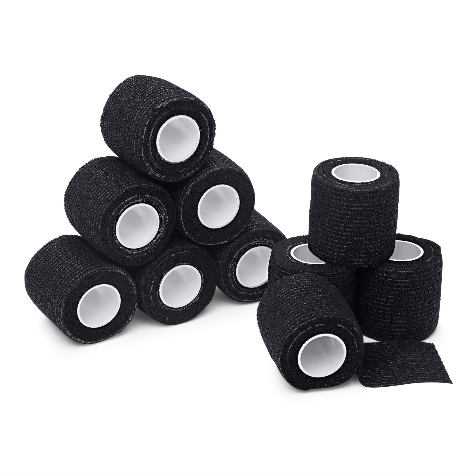 Self-Adhesive Bandage Wrap – Suitable for All 10 Count (Pack of 1), Black